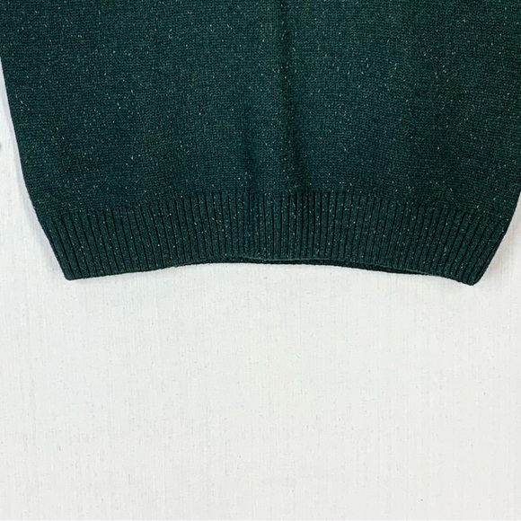Sonoma~NWT~Men's‎ Quarter Zip Cotton Blend Hunter Green Pullover Sweater~Sz XL - Picture 8 of 15